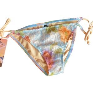 Nicolita NWT Watercolor Floral Mesh Tie Bottom M